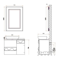 Комплект меблів для ванної кімнати ADMC F-03