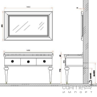 Комплект мебели для ванной комнаты ADMC H-03