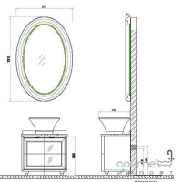 Комплект мебели для ванной комнаты ADMC H-02A
