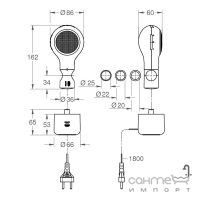 Акустическая система Bluetooth для душевой штанги Grohe Aquatunes 26268LV0