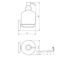 Дозатор для жидкого мыла Ferro Novatorre 6150.0 стекло/металл