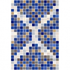 Настенная плитка под мозаику 400х275 Керамин Гламур Декор 2 Тип 1 Голубая