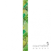 Настенная плитка, фриз 54x500 Береза Керамика Симфония Зеленый
