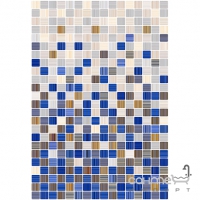 Настінна плитка під мозаїку 400х275 Керамін Гламур 2С Мікс Блакитна
