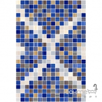 Настенная плитка под мозаику 400х275 Керамин Гламур Декор 2 Тип 1 Голубая