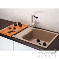 Гранітна кухонна мийка Schock Cristalite Campus D100 L оборотна, колір на вибір