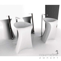 Дизайнерська раковина з п'єдесталом Hidra Ceramica Miss MI15 BIANCO LUCIDO білий глянсовий