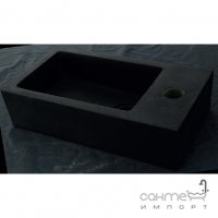 Раковина накладна IMSO Ceramiche mini rettangolo 36x20 чорний базальт