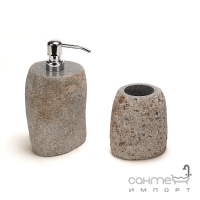 Дозатор для рідкого мила+склянка IMSO Ceramiche riverstone камінь