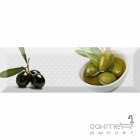 Настенная плитка, декор 10x30 Absolut Keramika Decor Olives 02