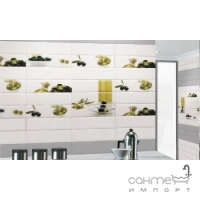 Настенная плитка, декор 10x30 Absolut Keramika Decor Olives 03