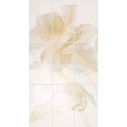 Настенная плитка, декор 75х138 Iris Ceramica Romantica Incanto comp. Bloom Salmone Champagne (9 шт.)
