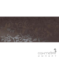 Настенная плитка, декор 24х55 Impronta E_MOTION BROWN WALLPAPER DECORO (коричневая)