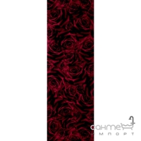 Настенная плитка 25х75 Iris Ceramica Neobarocco Rose Rosse (черно-красная)