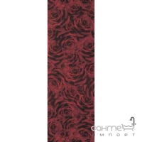 Настінна плитка 25х75 Iris Ceramica Neobarocco Rose Rosse (чорно-червона)