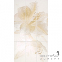 Настенная плитка, декор 75х138 Iris Ceramica Romantica Incanto comp. Bloom Salmone Champagne (9 шт.)