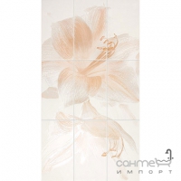 Настенная плитка, декор 75х138 Iris Ceramica Romantica Incanto comp. Bloom Salmone Salmone (9 шт.)