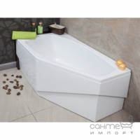 Асиметрична ванна Polimat Marika 140x80 L 00682 біла, ліва