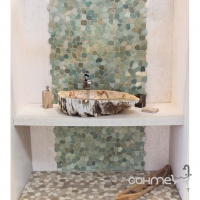 Мозаїка, смуга 10x30 IMSO Ceramiche Ciotolo Bianco/Beige Fascia