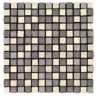 Мозаїка 30x30 (2x2) IMSO Ceramiche Mosaico Cubo Nero (чорна/сіра)