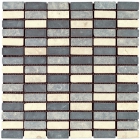 Мозаїка 30x30 (1,7x4.8) IMSO Ceramiche Mosaico Regular Black (сіра)