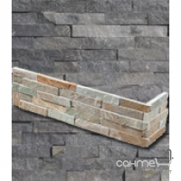Настінна плитка кутова, камінь 15x60x15 IMSO Ceramiche Tramezzi Corner Cemento (сіра)