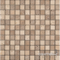 Мозаика 30,5x30,5 (2,3x2,3) IMSO Ceramiche Mosaico Travertino Mix (бежевая)