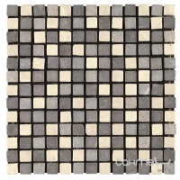 Мозаїка 30x30 (2x2) IMSO Ceramiche Mosaico Cubo Nero (чорна/сіра)