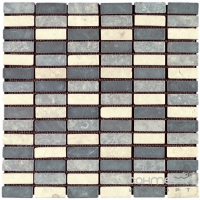 Мозаика 30x30 (1,7x4.8) IMSO Ceramiche Mosaico Regular Black (серая)