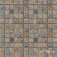 Мозаика 30,5x30,5 (2,3x2,3) IMSO Ceramiche Mosaico Quarzite 3D Multi