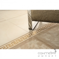 Плитка для підлоги 58.5x58.5 Versace Marble decoro cassettone foglia beige lapatto 240074