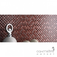 Мозаичный декор 25х40 Argenta Glitter Element Burdeos (бордовый)