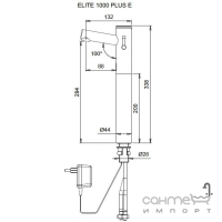 Сенсорный смеситель для раковины Stern ELITE 1000 Plus E 236850 хром