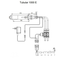 Автоматичний змішувач для раковини Stern TUBULAR 1000 E ХХ 350ХХХ хром