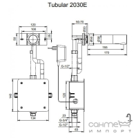 Автоматический смеситель для раковины Stern TUBULAR 2030 E 350400 хром
