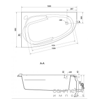 Передняя панель для акриловой ванны Cersanit Joanna 150 левосторонняя
