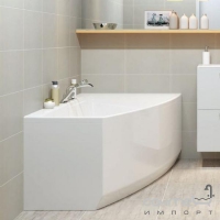 Асимметричная акриловая ванна Cersanit Virgo Max 150x90 левосторонняя