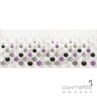 Настінна плитка, декор 20х50 Ceramika-Konskie Domenico Bubbles Violet Inserto ceram
