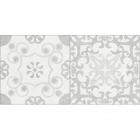 Настенная плитка, декор 25х50 Navarti Klio Dc Klio Gris (белая, серая)